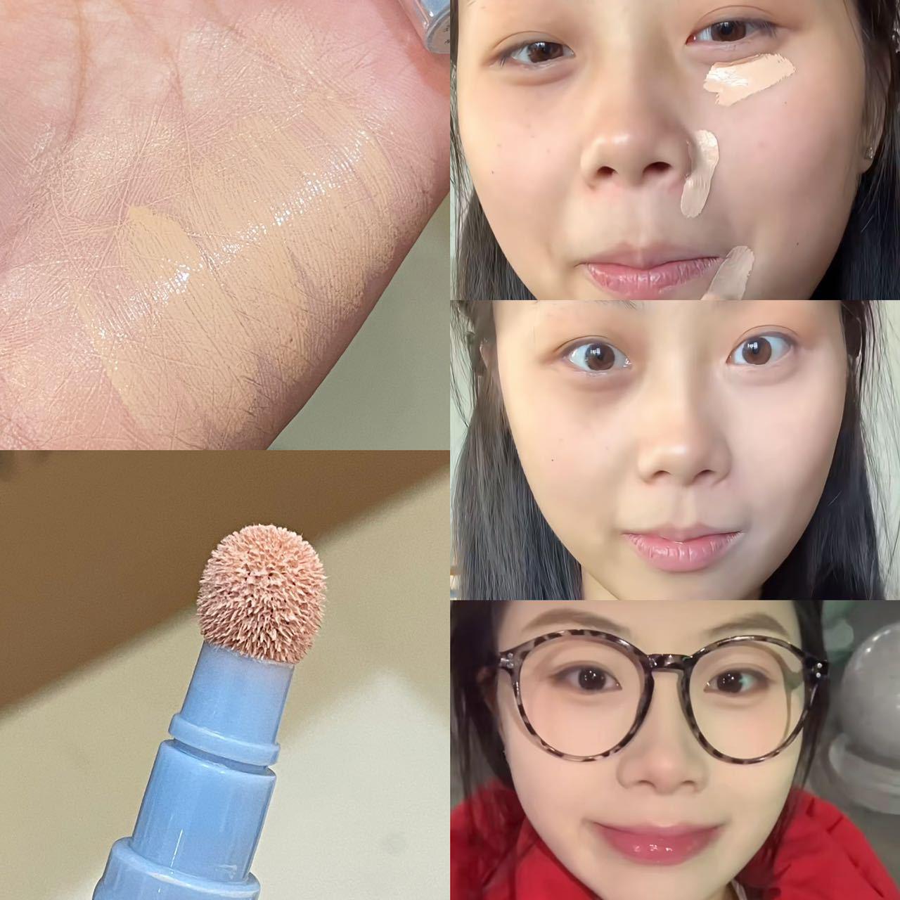 HERORANGE Thin & Even Concealer Foundation: Contour, Highlight, Brighten, Base Makeup, and Lipstick 4g