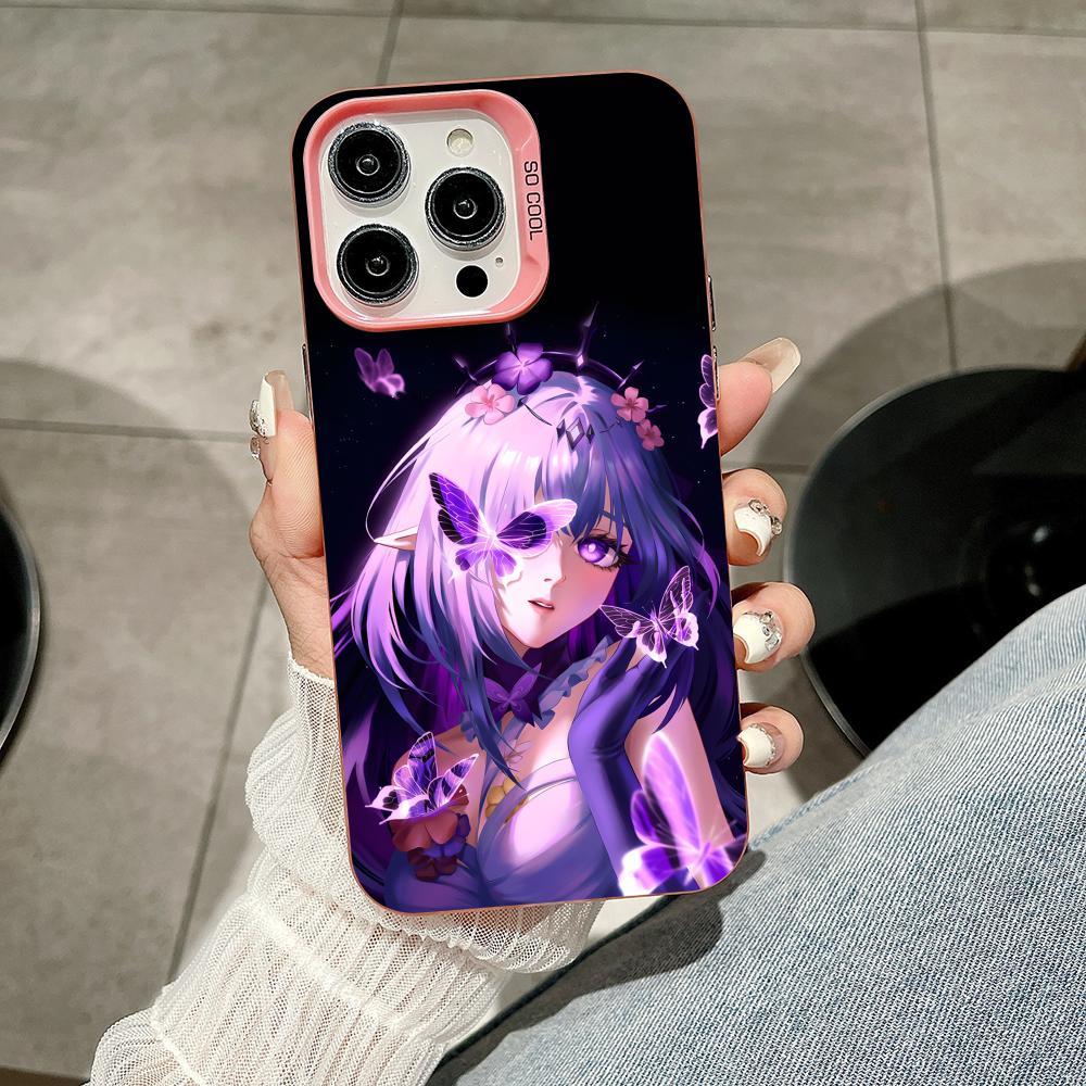 HSR Castorice Pink Translucent Mobile Phone Case for iPhone 17 16 15 14 13 12 11 X XR XS Air Pro Max Plus Colorful Cover