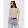 New Versatile Women'S Long Style Sexy Casual Fashionable Comfortable High-End T-Shirt Top Base Shirt