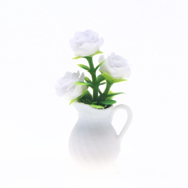 1/12 Miniature Artificial Potted Plant For Doll House Decoration Realistic Plastic Greenery Scene Display Accessories