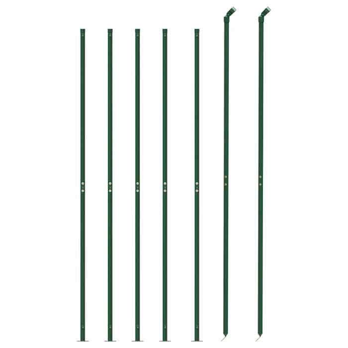 Clôture en mailles de chaîne avec bride - Maison Exclusive - Vert PVC - Acier galvanisé - 1,6 x 10 m
