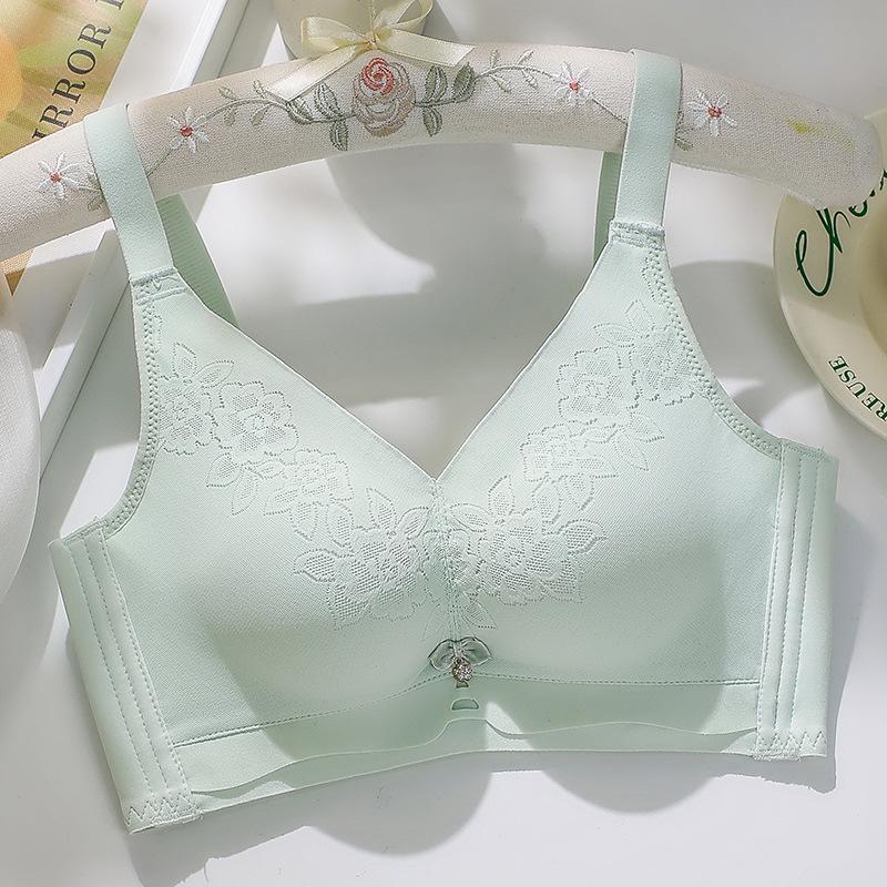 

New vest without steel ring adjustment bra cover gathered anti-sagging medium and thick cup can be 32/70ab through cup