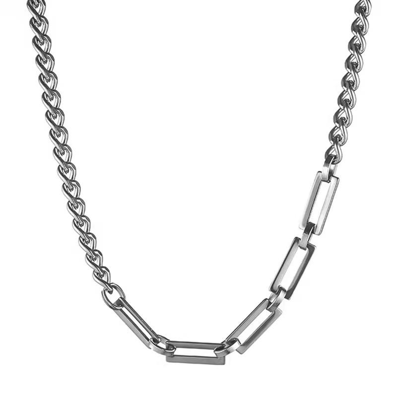 Kubánský hip-hopový řetěz z titanové oceli: Univerzální náhrdelník ve stylu street wear