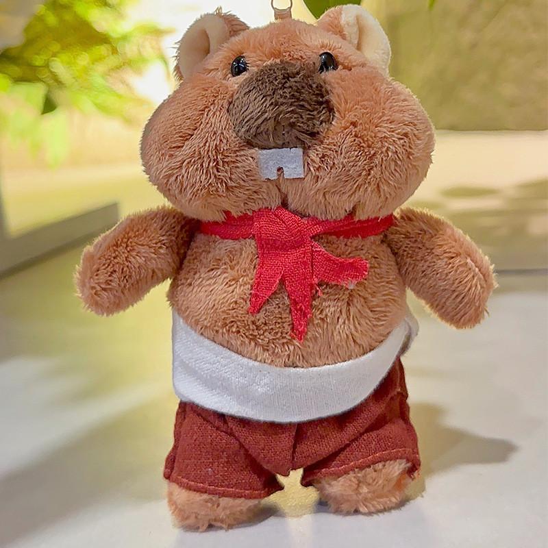 Ural Groundhog Keychain Plush Toy With Cartoon Style For Backpack Accessories Doudou
