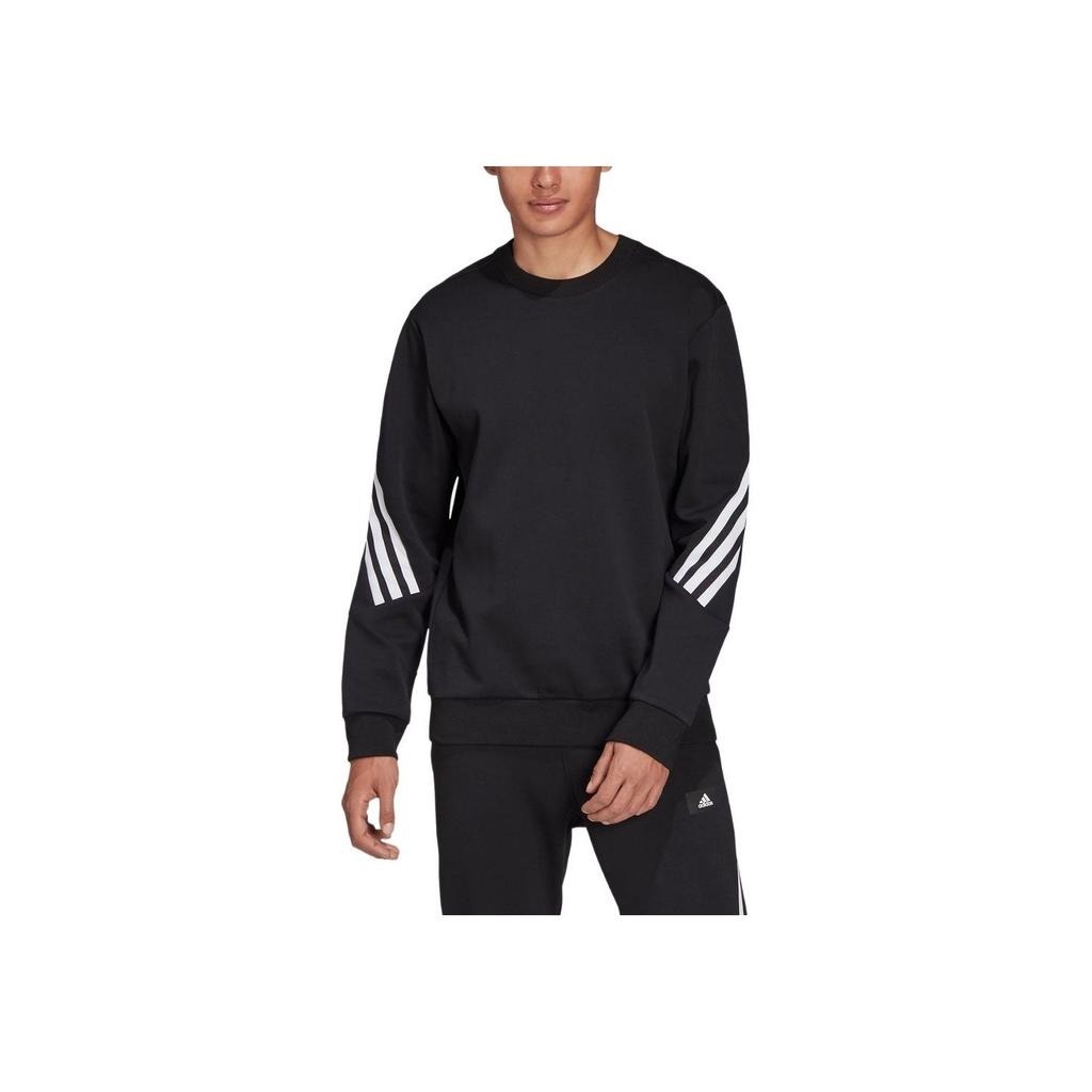 Adidas FI Crew Sweatshirt With Striped Panel Men Sweatshirt Black H46538
