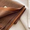 Double-sided solid color imitation cashmere scarf women's winter new thickened warm scarf student scarf shawl