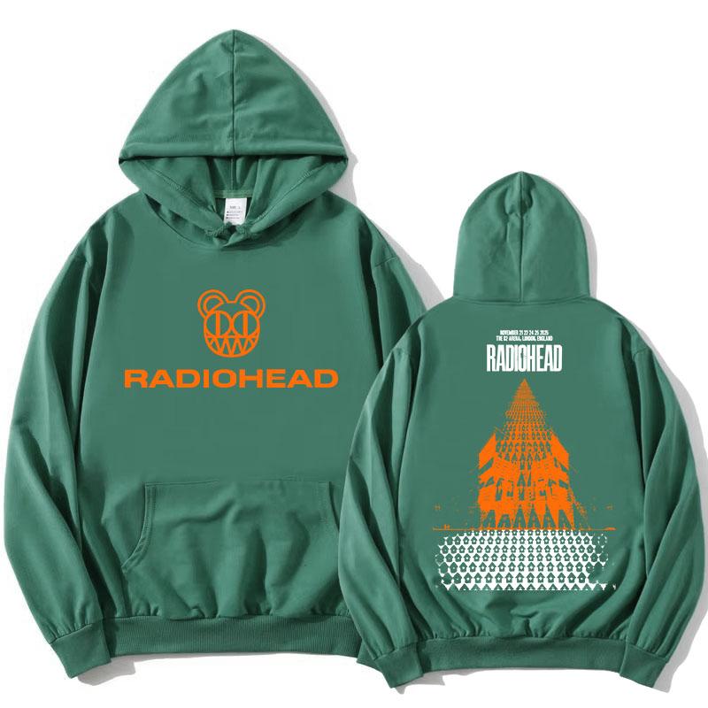 Rock Band Radiohead Trasa 2025 Listopad Bluzy Polarowe Zimowe Długi Rękaw Bluzy z Kapturem Casualowa Moda Męskie/Damskie Pulowery