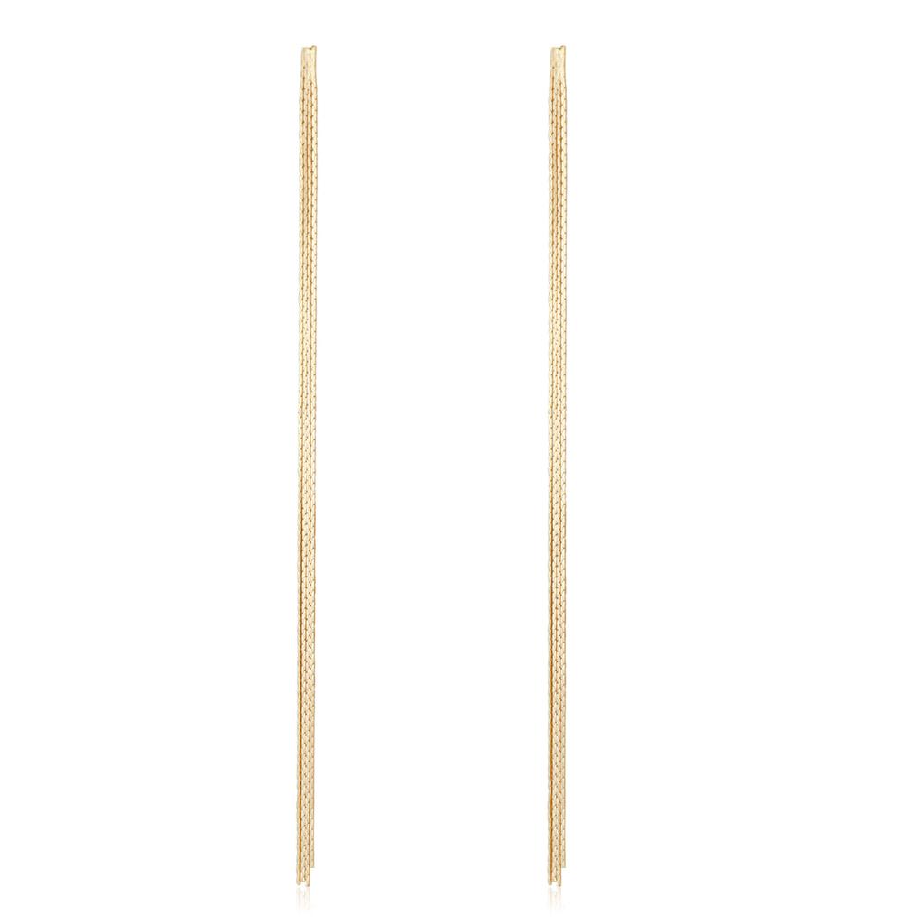INS Light Luxury High-end Long Fringed Stud Earrings Temperament Versatile Symmetrical Earrings