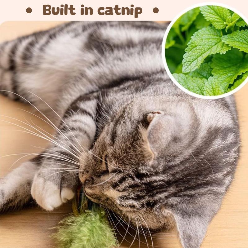 Simülasyon Kuş İnteraktif Oyuncak Komik Kedi Çubuk Oyuncak Tüylü Tüy Kedi Çubuk Oyuncak Isırmaya Dayanıklı Tırmalama Kedi Oyuncağı Evcil Hayvan Malzemeleri