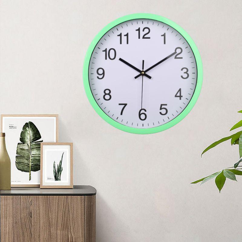 12-inch Quartz Silent Wall Clock Creative Simple Home Round Living Room Clock Design