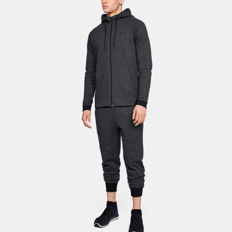 Under Armour Double-Knit Logo Hooded Jacket Men outerwear Black 1320722-001