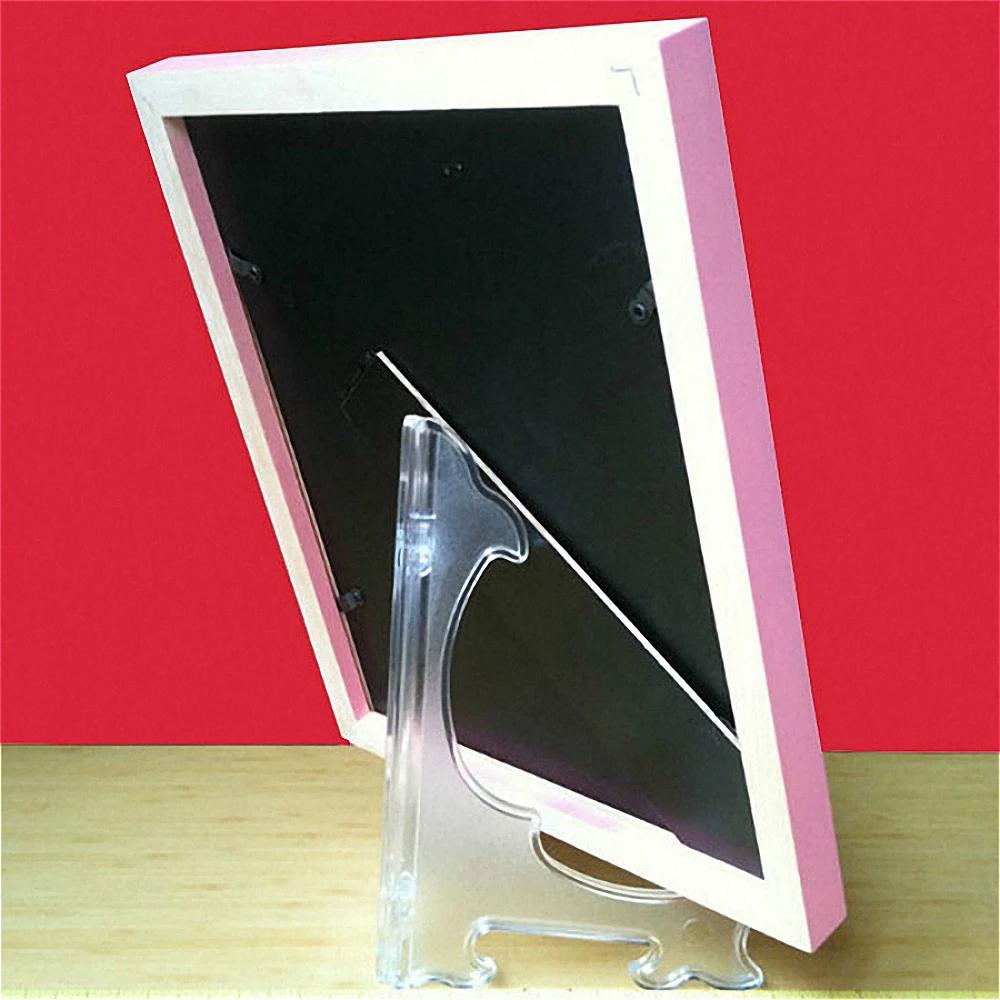 3/4/5/6/7 Inch Plastic Easel Plate Holders to Display Stands Picture Easel at Weddings Photo Frames Holder Home Decoration