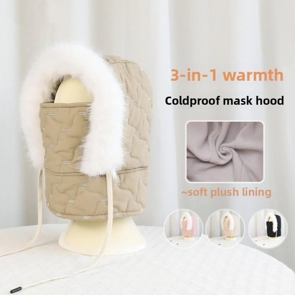 Keep Warm Plush Balaclava Hat Windproof Ear Protection Hat New Ski Face Mask  Cold Weather