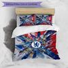 Set Lenzuola 3 Pezzi Stampato Chelsea FC Morbido Delicato sulla Pelle Lavabile Copripiumino e Federe Set Tutte le Stagioni Camera da Letto