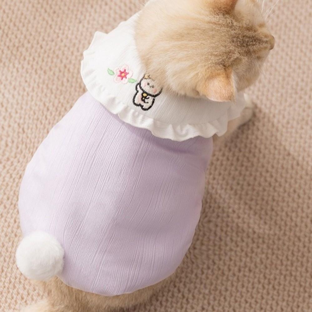 Cartoon Dog Warm Coat Tail-shaped Winter Down Jacket Cute Dog Rabbit Collar Vest  Small Dogs