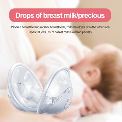 2Pcs Breast Shells Comfortable Nursing Cups No Wasted Silicone Milk Collectors for Sore Nipple Milk Saver