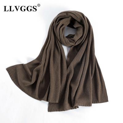 Écharpe en laine tricotée pour femme, écharpe pour jeune étudiante, châle en laine, vêtements de mode, nouvelle collection