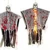 Décorations d'Halloween À Suspendre - AIMOONSA - Lot 2 - Crânes (1 Lumineux/1 Non) - Blanc - Intérieur/extérieur