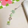 Schleife Maiglöckchen Perlen Handykette Y2K Frisch Süß Schlüsselanhänger Blume Anhänger Rucksack Taschenanhänger Hängender Schmuck Mädchen Geschenk