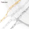 14K Gold Plated Brass Paperclip Link Chain Oval Link Cable Bulk Chain For DIY Jewelry Making Findings Handmade Crafts Components