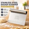 Stainless Steel Dough Scraper Pastry Cutter with Handle, Measuring Scale for Baking and Kitchen Use