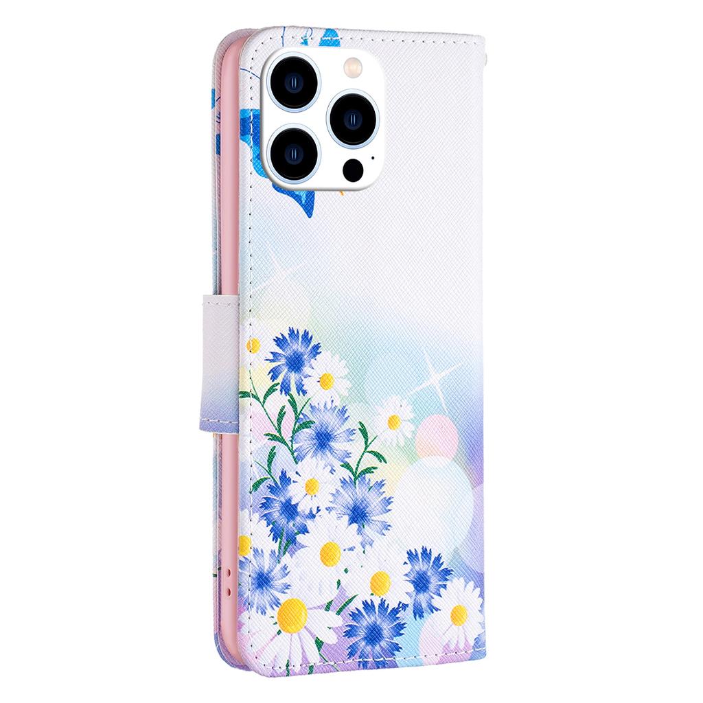 For iPhone 16 Pro Max Case Pattern Print PU Leather Phone Cover with Wallet