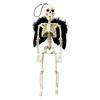 Realistic Black Winged Skeleton Decoration 40Cm Weather Proof Plastic Halloween Party Supplies For Indoor Outdoors Scary Theme Event