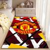 Sports Area Rug, Manchester United Red Black Yellow Crest Geometric Poster, Fan Cave Decor, Non-Slip Mat