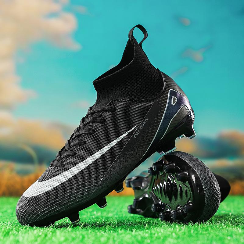 Neue High-Top AG lange Nägel TF gebrochene Nägel Outdoor-Rasen Training Erwachsene Kinder Jugend Spiel Fußballschuhe