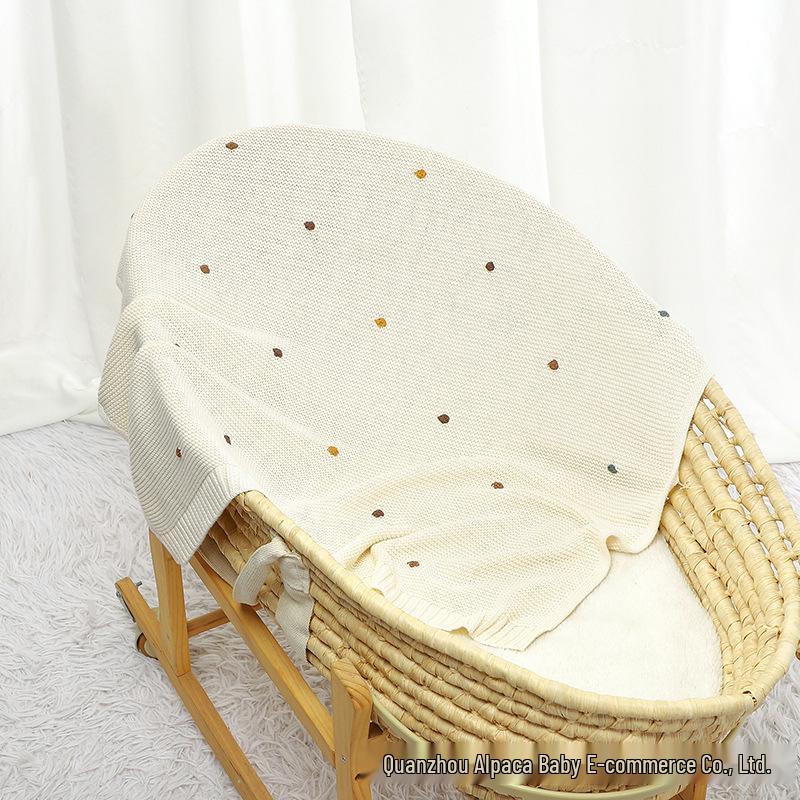 Hot-Selling Cotton Crochet Baby Swaddle & Stroller Blanket for Spring/Summer