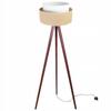 FLOOR LAMP TRIPOD WOODEN LAMPSHADE 45CM CAKE