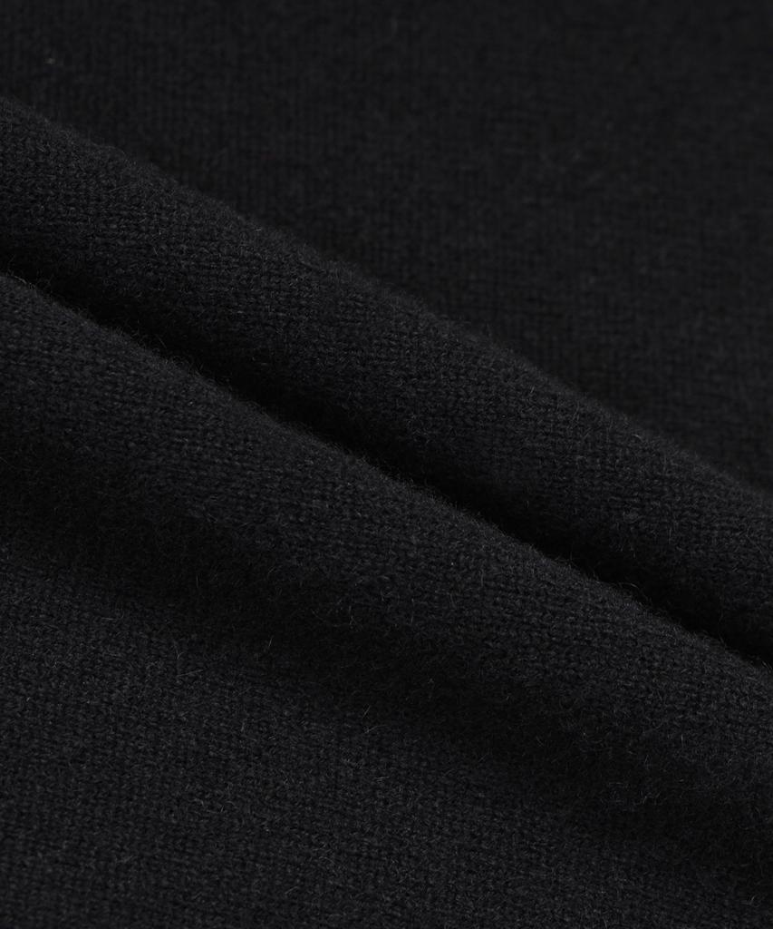 BROOKS BROTHERS Wool Cashmere Solid Half-Neck Sweater (Black) (Bbwumbg406)
