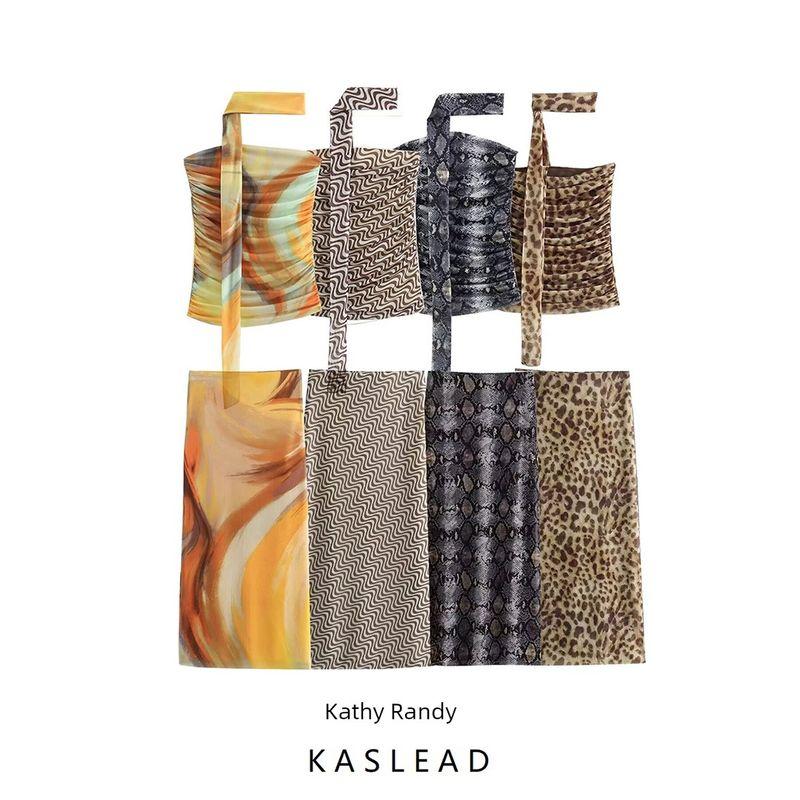 Kaslead New Arrival Women's Clothing Fashion Style Print Tube Top
