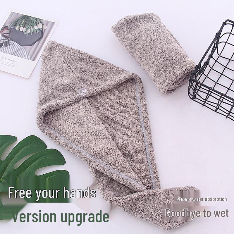 Quick-Drying Cotton Hair Cap for Women & Kids - Super Absorbent, Thick Shower Cap/Towel