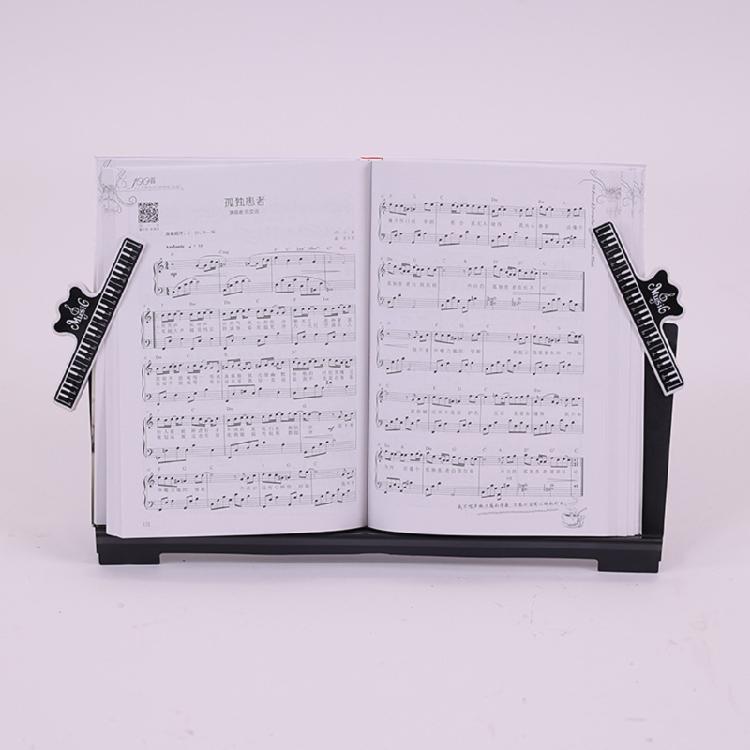Adjustable Electronic Piano Music Stand Thickened Keyboard Music Score Stand with Music Book Clips Easy To Install
