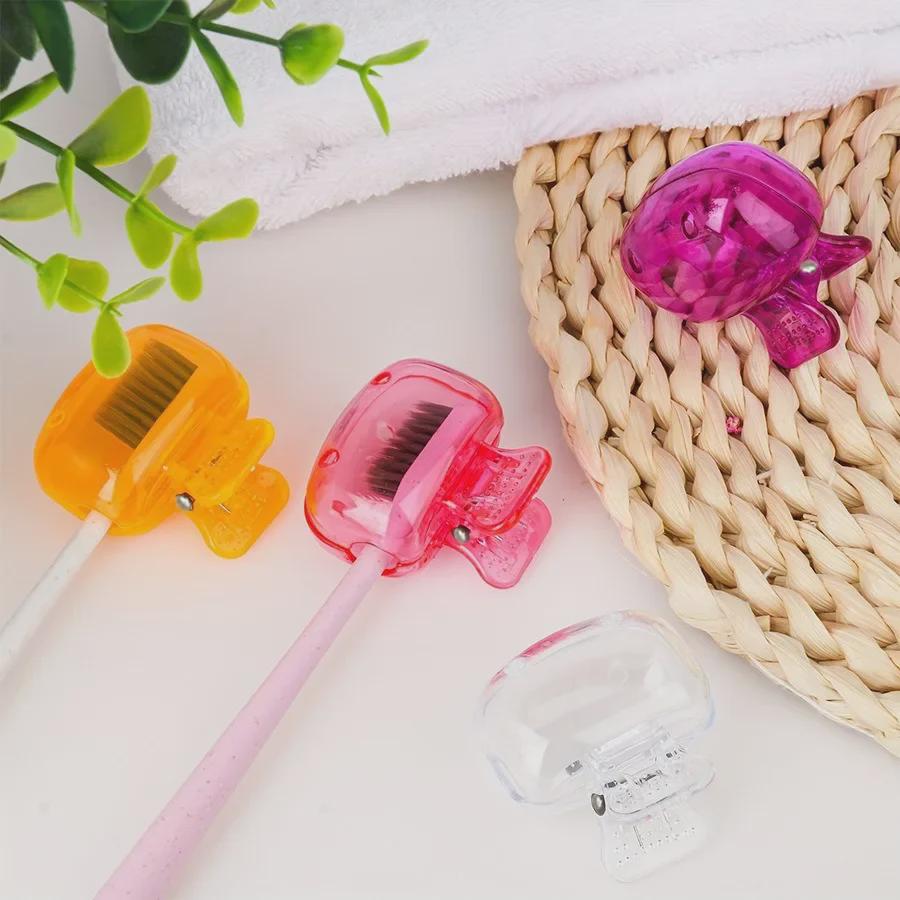 Portable Toothbrush Storage Clip with Protective Cap: Practical and Stylish, Keep Your Toothbrush Clean and Dust-Free.