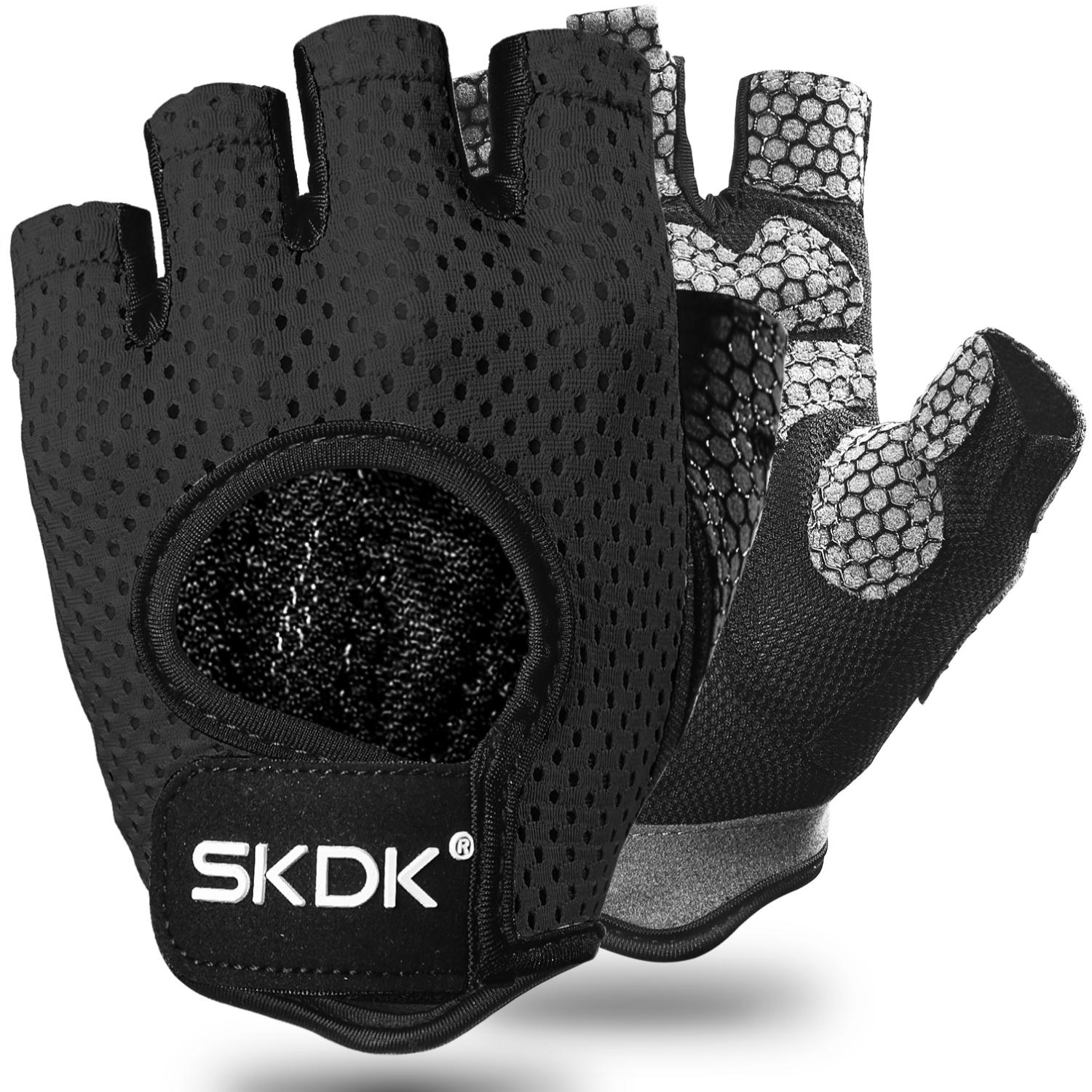 Skdk Gym Gloves Weightlifting Workout Dumbbell Crossfit Bodybuilding Accessorie Breathable Fitness Gloves Silicone Palm Hollow M