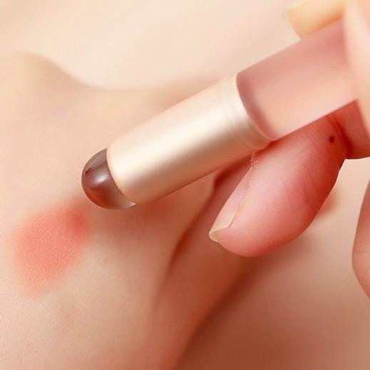 Silicone Lip Brush Lip Mud Lipstick Brush Lip Round Brush with Cover Concealer Brush Head Portable Blending Stick