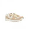 Womens/Ladies T-Clip Set Colour Block Coated Leather Flat Trainers