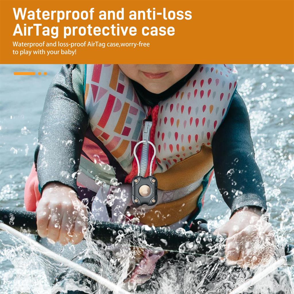 For Airtag Protective Cover Anti-Lost Tracker Protector Anti-Scratch Case with Steel Wire