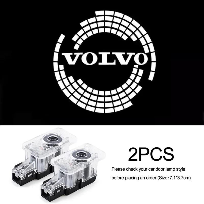2Pcs HD Car Led Door Projector Lamp Welcome Light For Volvo Rdesign V40 V60 S60 S90 XC60 S40 XC40 XC90 Car Accessories