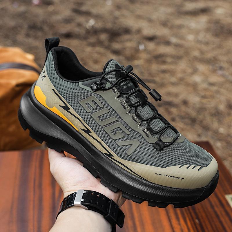 Shoes autumn new thick-soled heightening outdoor casual shoes mesh breathable hiking non-slip sports hiking shoes