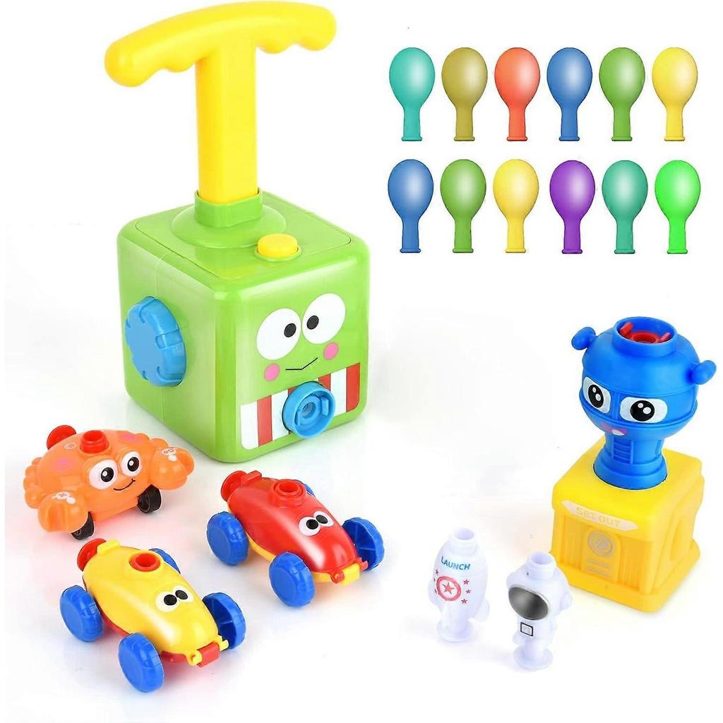 AURA Balloon Powered Car with Launch Pad Toys for Children ,Air Inertia Balloon Pump, Cars Racer Creative Vehicle Toys