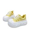 Petites chaussures blanches à semelles épaisses et à grosse tête pour femmes, automne, nouvelles chaussures décontractées en maille à la mode, chaussures muffin polyvalentes pour le sport pour femmes