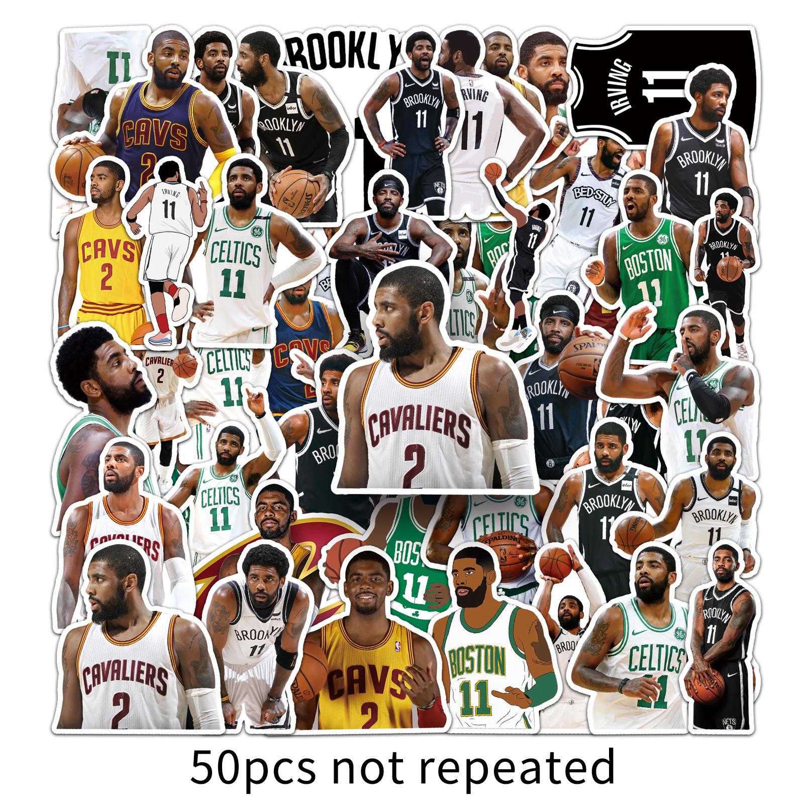 

Irving Basketball Star Stickers - 50 Sheets for DIY Decoration, Water Bottles, Stationery, and Planners