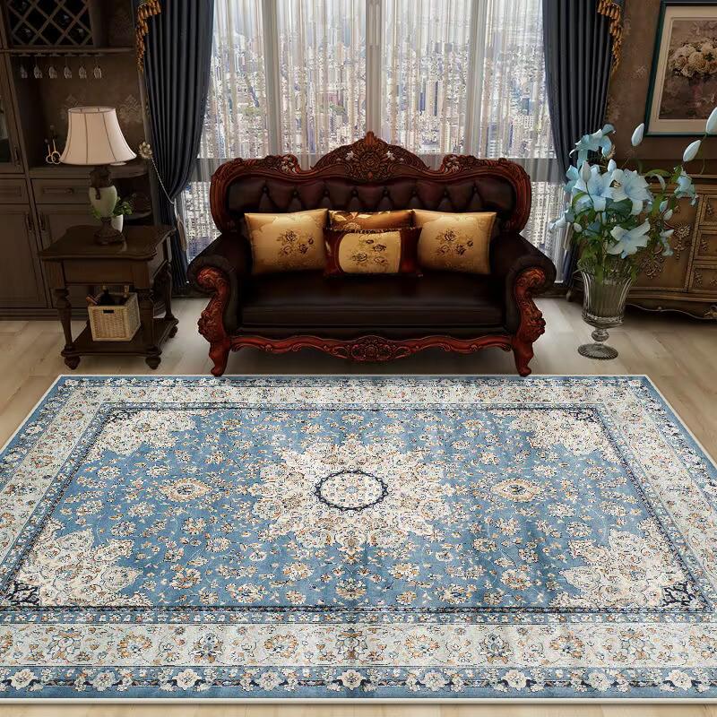 Bohemian Retro Style Decorative Rug for Living Room Soft Antiskid Sofa Table Mat Big Size Foldable Study Decoration Rug Washable
