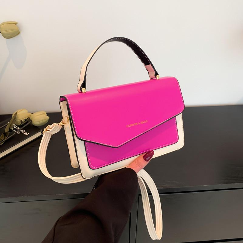 Stylish Urban Minimalist Retro Color-block Small Crossbody Handbag For Daily Use