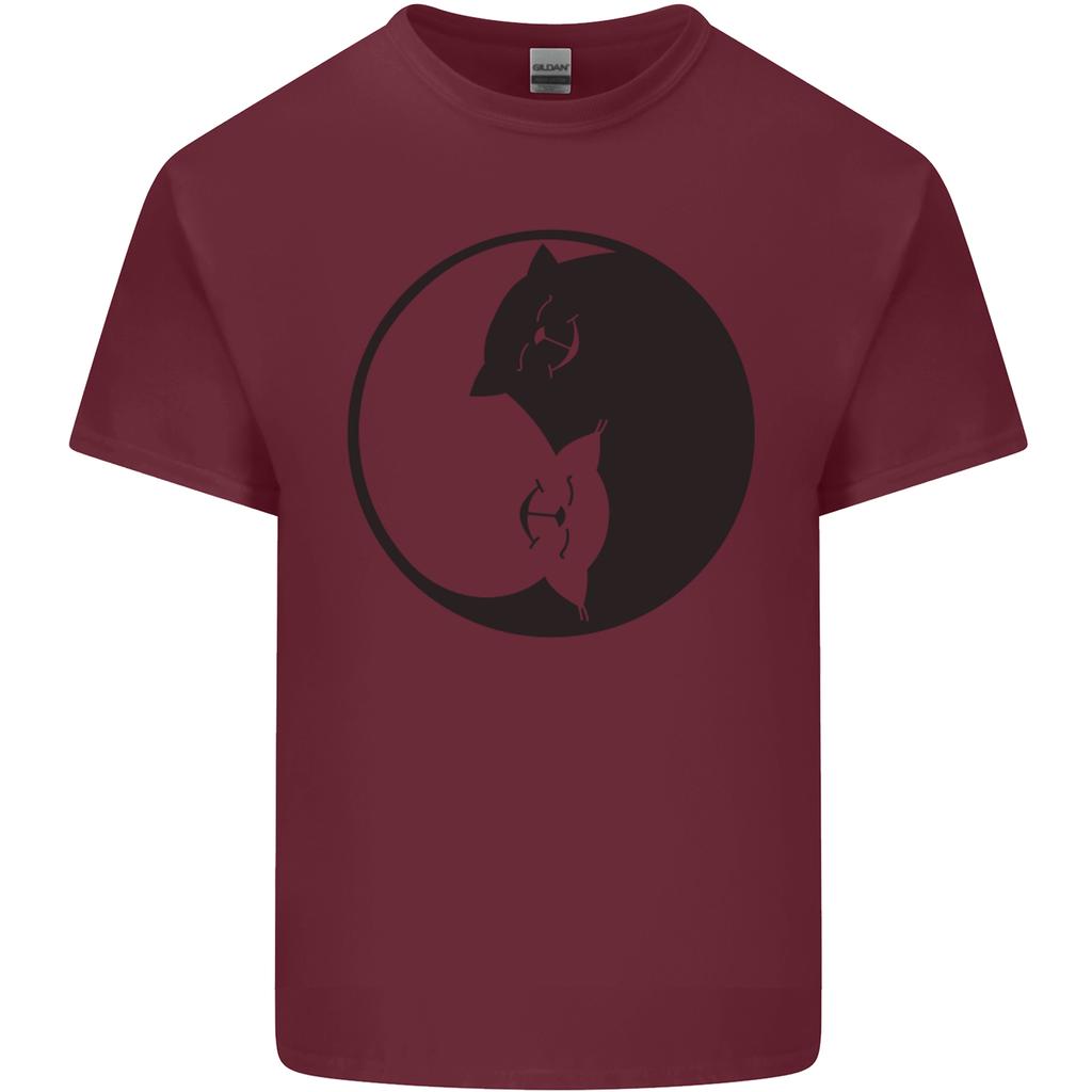 Yin Yang Cat Lover Funny Kitten Pet Unisexs Light Cotton TShirt