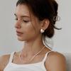 European Style Punk Fashion Geometric Half Metal Big Ball Round Stud Earrings for Women Girls Party Accessories