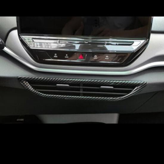 Carbon Fiber Center Air Outlet Vent Cover Trim For Volkswagen ID.4 2021 2022